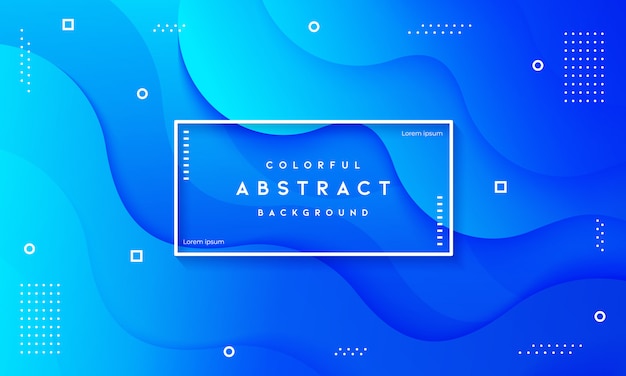 Abstract dynamic fluid blue background