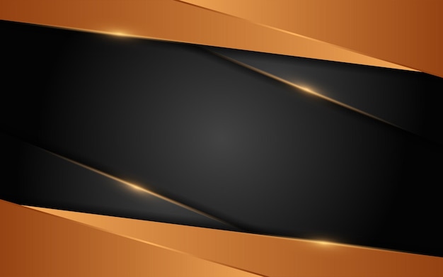 Abstract dynamic orange combination with black background design