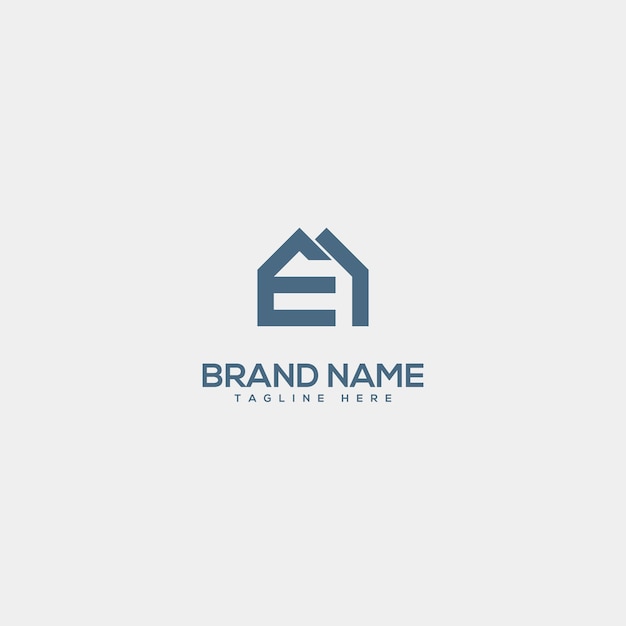 Abstract E letter logo design Construction real estate building property for vector elegant