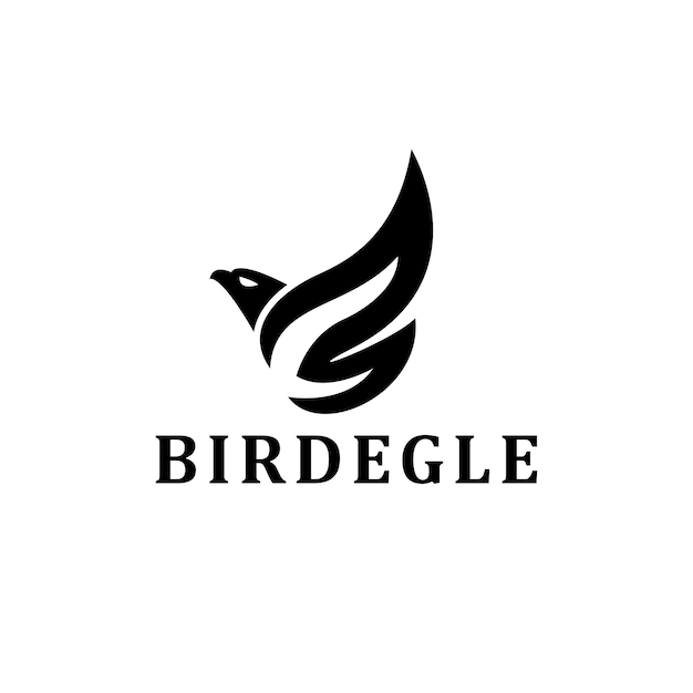 Abstract eagle logo with letter b