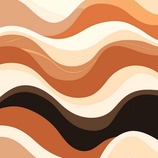 Vector abstract earth tones wavy pattern for modern design projects