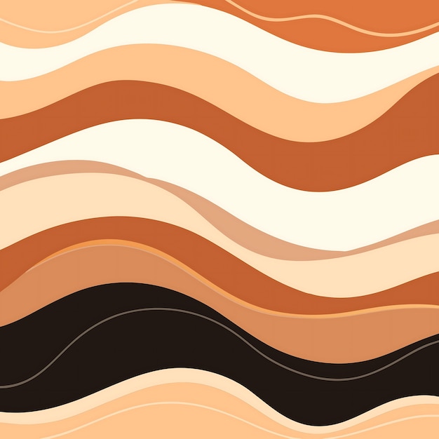 Vector abstract earth tones wavy pattern for modern design projects