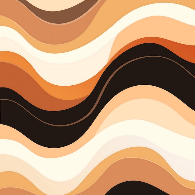 Abstract Earth Tones Wavy Pattern for Modern Design Projects