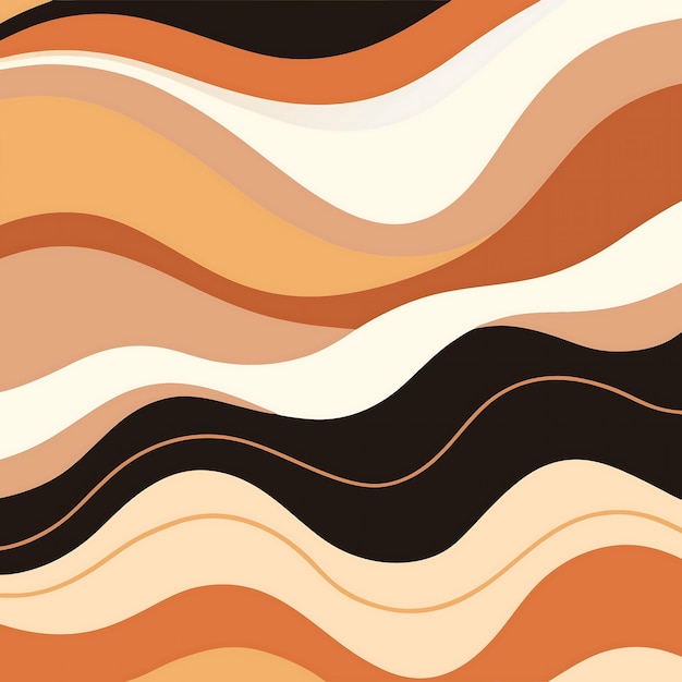 Vector abstract earth tones wavy pattern for modern design projects