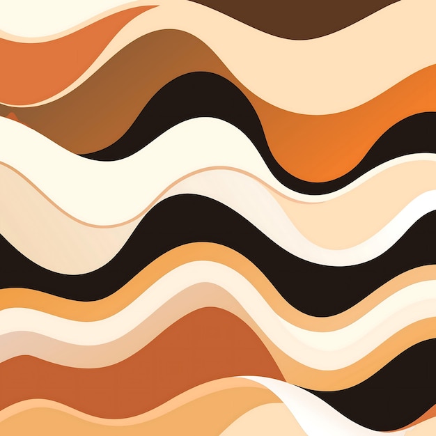 Vector abstract earth tones wavy pattern for modern design projects