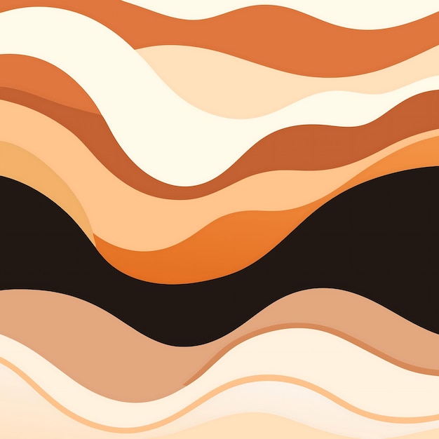 Vector abstract earth tones wavy pattern for modern design projects