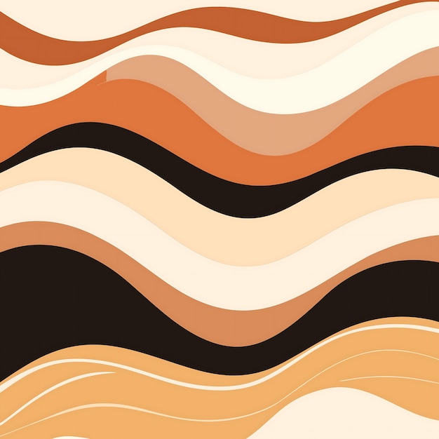 Vector abstract earth tones wavy pattern for modern design projects