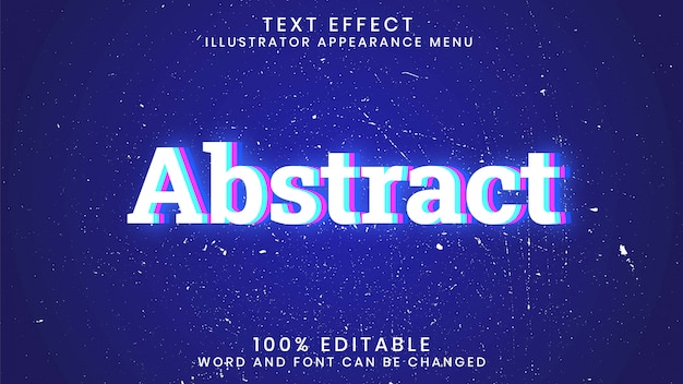 Abstract Editable Glowing Text Effect Style Template