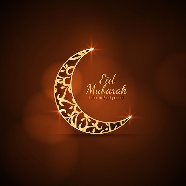 Vector abstract eid mubarak stylish greeting background