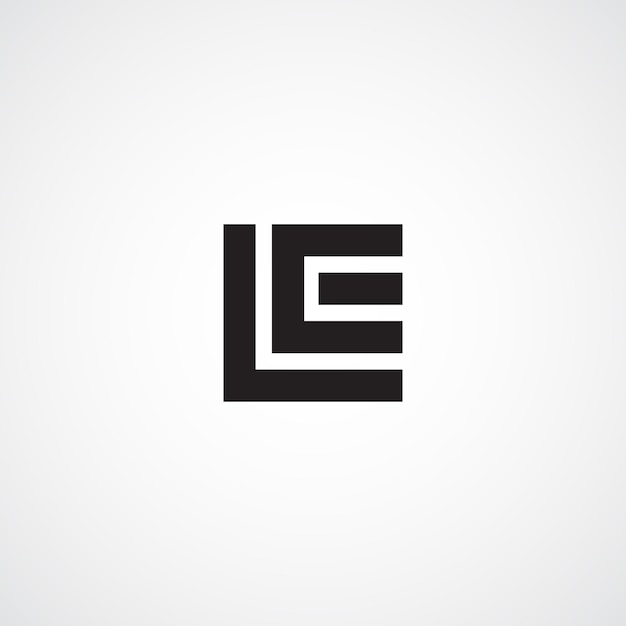 Vector abstract el le letter simple minimal style business logo design vector element