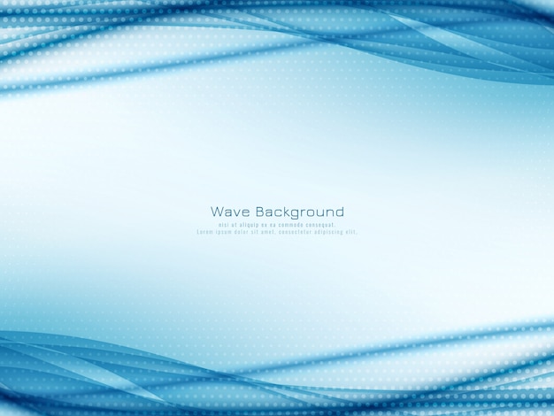 Abstract elegant blue wave background 