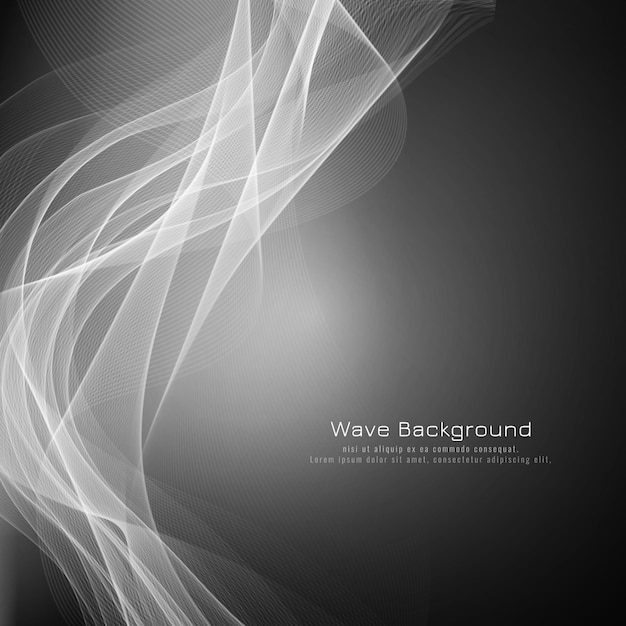 Abstract elegant grey wave background