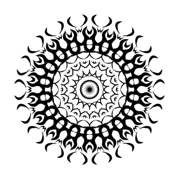 Abstract elegant mandala pattern. Round decorative ornament. Vector illustration.