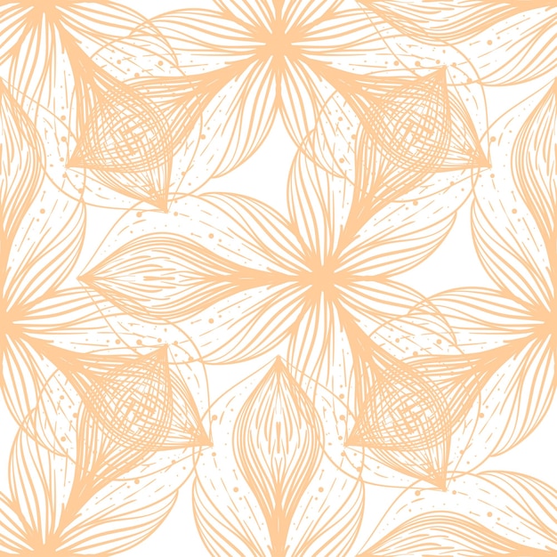 Abstract elegant seamless pattern with floral details