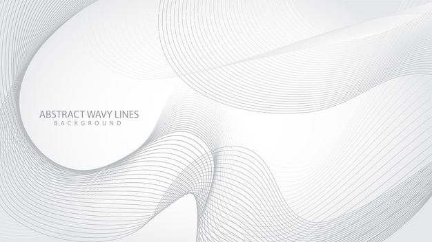 Abstract elegant white background with flowing line waves