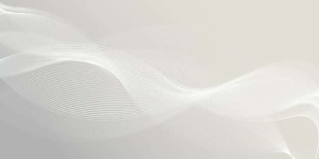 Abstract Elegant White Modern Waves Background