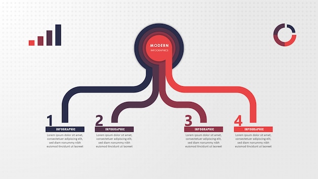 Abstract elements of graph, diagram with steps, options, parts or processes.  business template for presentation