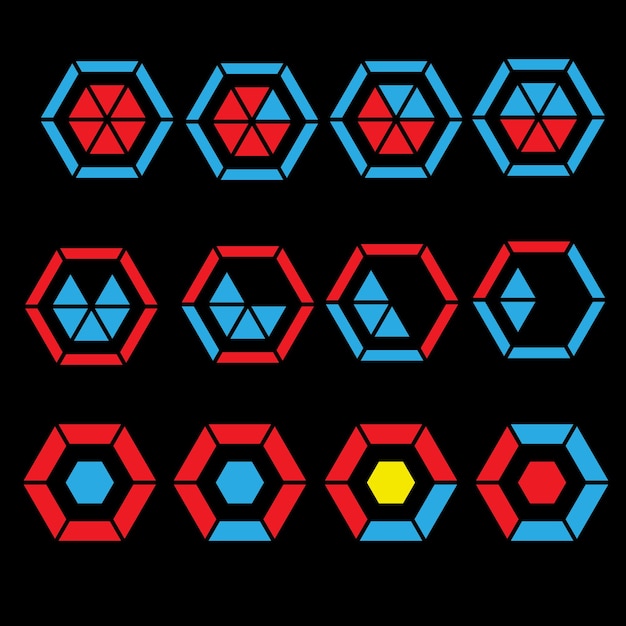 Abstract elements Infographic Hexagon shape data vector Template Process concept for strategy