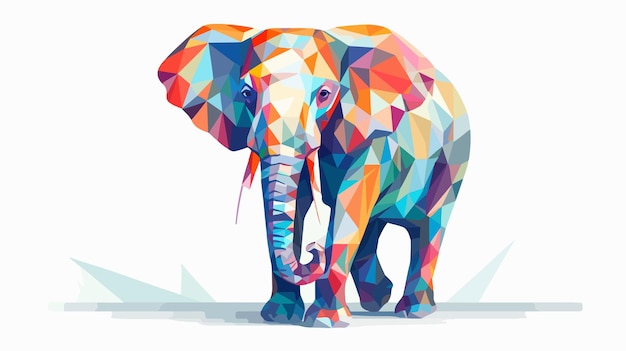 Abstract Elephant Illustration in Modern Vector Style