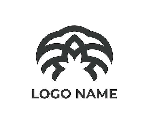 Abstract Emblem Logo Mascot Logo With Black Color