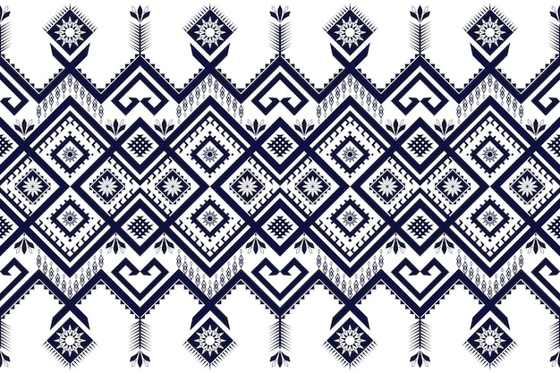 Abstract ethnic geometric pattern design for background wallpaper Batik fabric and Embroidery