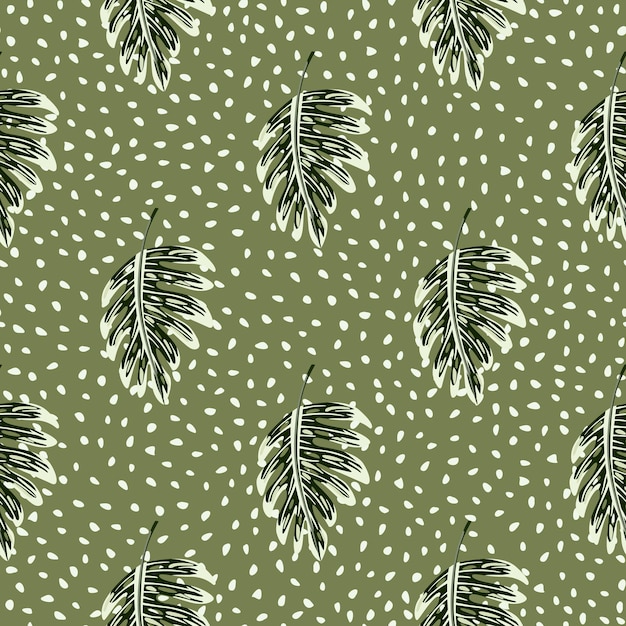 Abstract exotic plant seamless pattern Botanical leaf wallpaper Tropical pattern palm leaves floral background