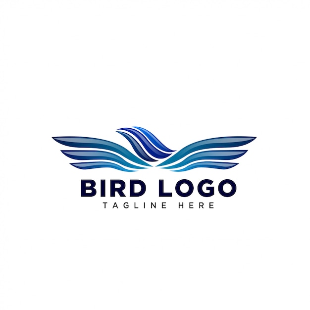 abstract feather Eagle bird logo