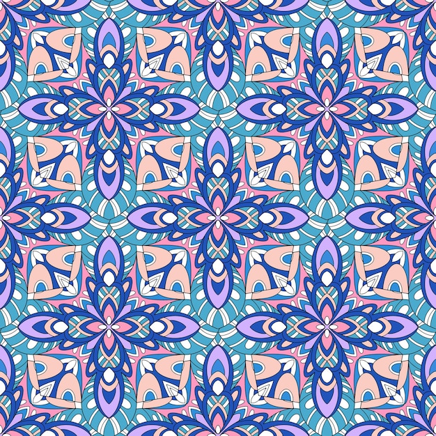 Abstract festive colorful grunge vector ethnic tribal pattern.