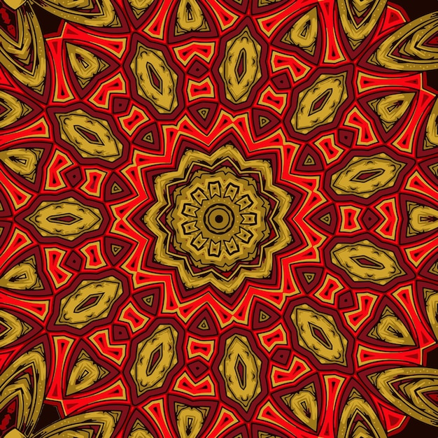 Abstract festive colorful mandala vector ethnic tribal pattern