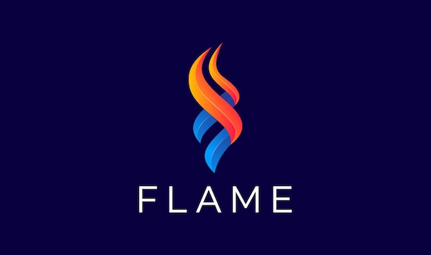 Abstract Fire flame logo design vector