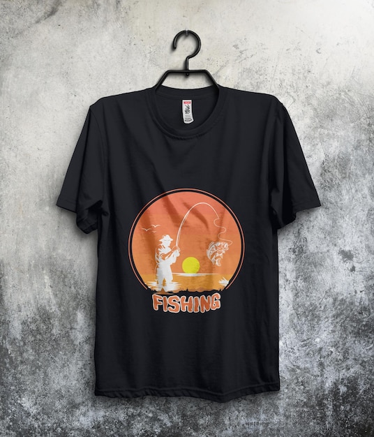 abstract fishing tshirt design eps file