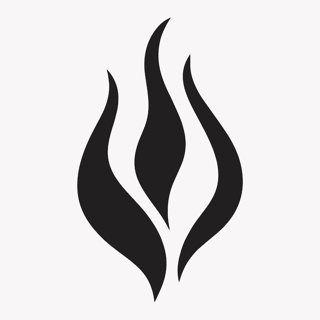 Vector abstract flame black design