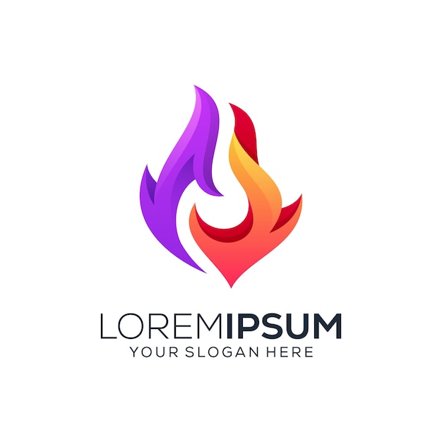 Abstract flame logo design