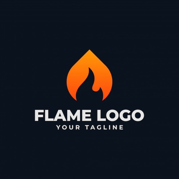 Abstract flame logo template