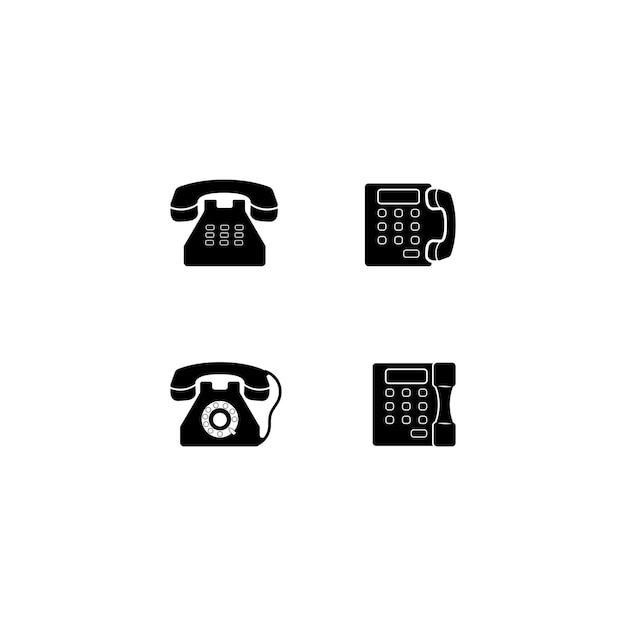 Abstract flat design simple vector ringing phone icon Telephone symbol isolated on a white background