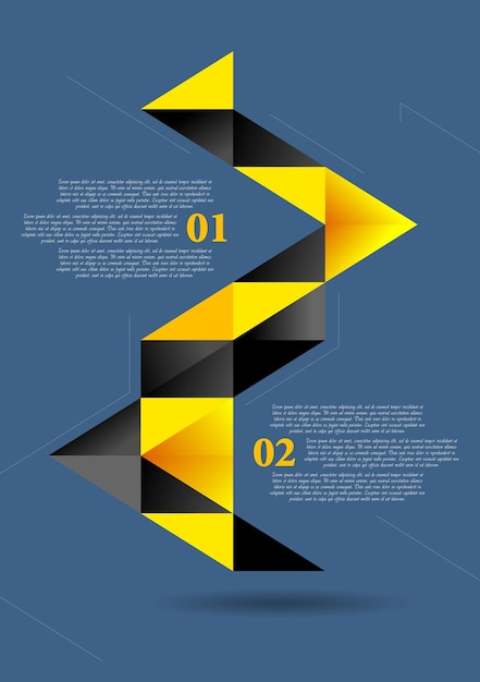 Abstract flat geometric infographics design. Vector background