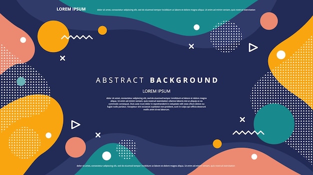 Abstract flat geometric shapes background