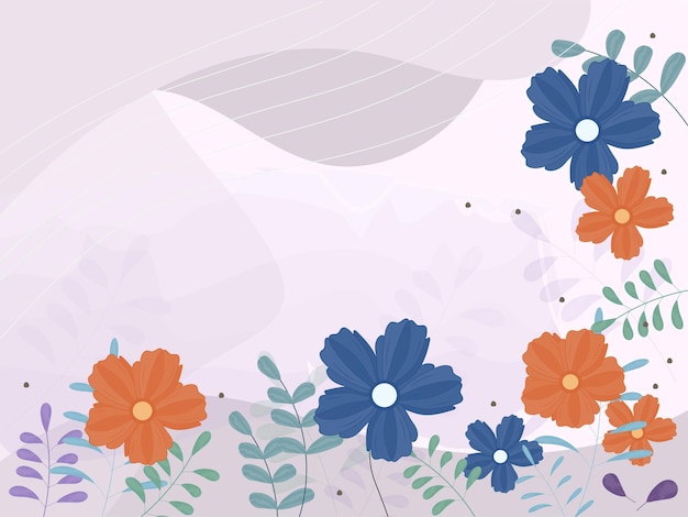 Abstract Floral Background With Copy Space.