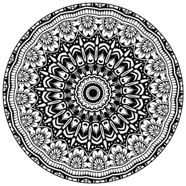 Abstract Floral Ornament For Print And Decoration. Cute Mandala For Fabric And Textile Design