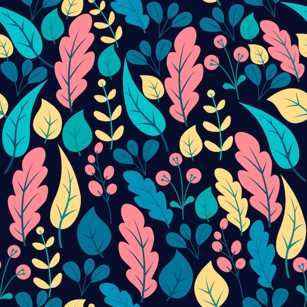 Abstract floral pattern template