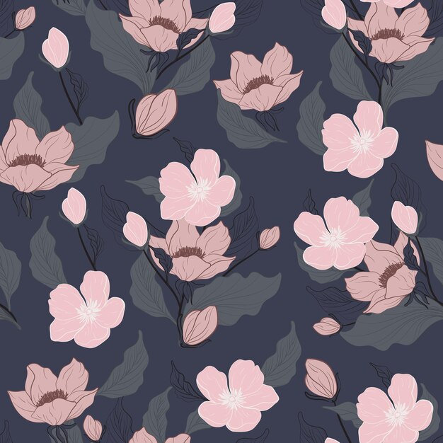 Vector abstract floral pattern