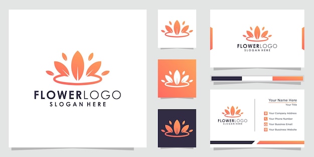 Abstract flower logo design Flower logo and business card design