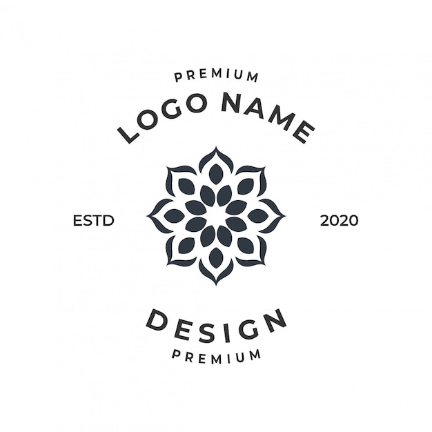 abstract flower logo design.