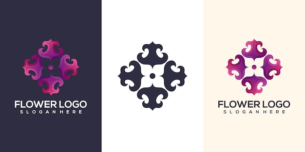 Abstract flower logo design