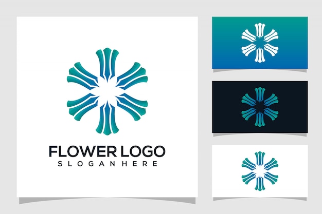 Abstract flower logo design