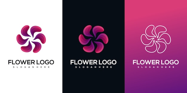 abstract flower logo 