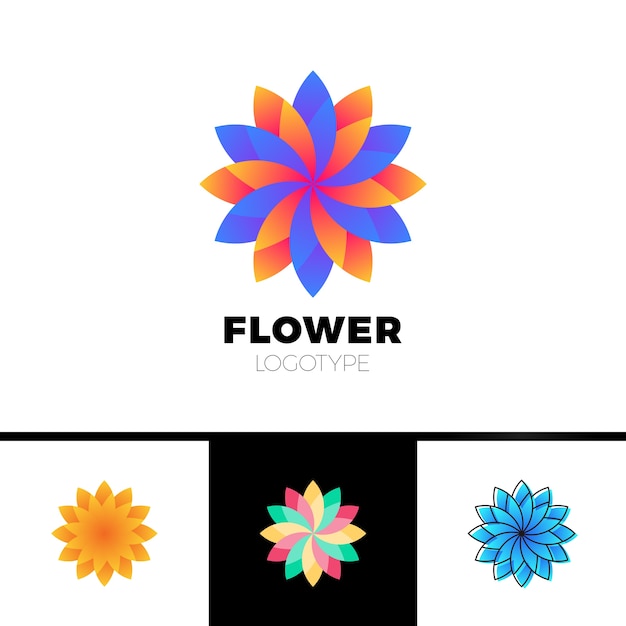 Abstract Flower Resort Spa Logo