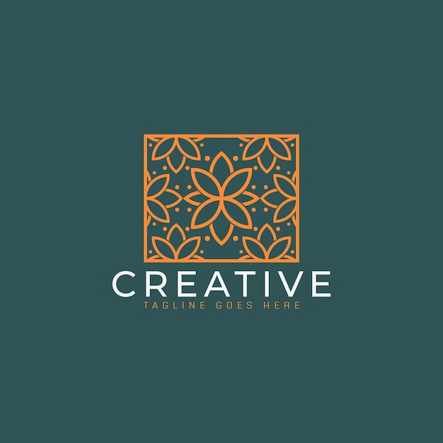 Abstract Flower Simple Logo Design Inspiration