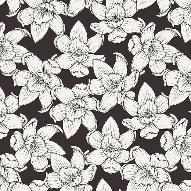 abstract flowers vector pattern background