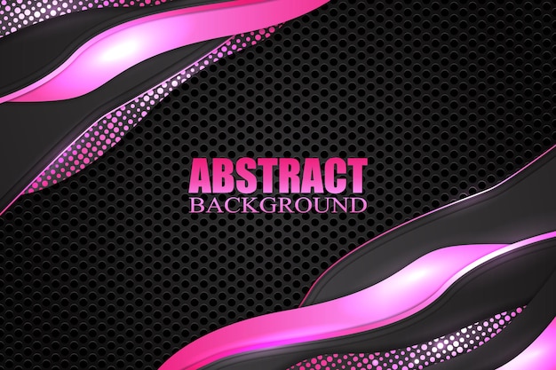 Abstract fluid background with black and pink color